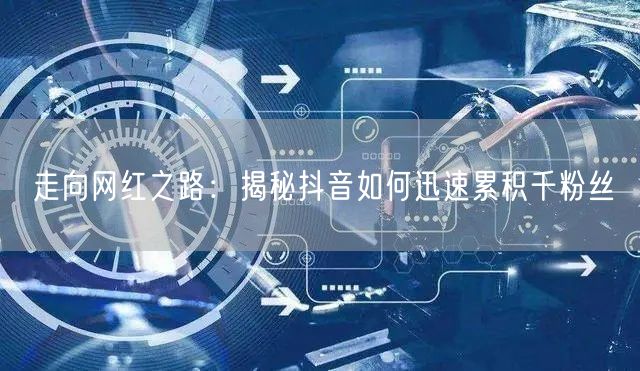 走向网红之路：揭秘抖音如何迅速累积千粉丝