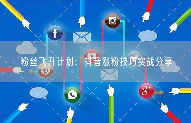粉丝飞升计划：抖音涨粉技巧实战分享