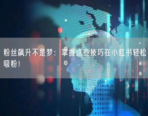 粉丝飙升不是梦：掌握这些技巧在小红书轻松吸粉！
